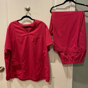 Grey’s Scrub Set, pink, 4X